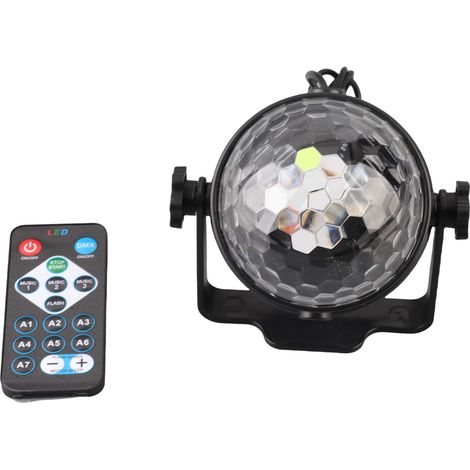 Ortviai Boule à Disco LED Colorée avec Commande Vocale, Lumière de Scène Mini USB 5V, Design Rétro et Léger