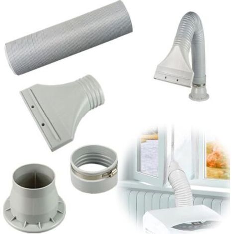 Kit Fenetre Pour Climatiseur Mobile,Tuyau D'éVacuation D'Air Pour Climatiseur, DiamèTre 105 Mm, Longueur RéGlable De 0,7 à 1,7 M,Pour Climatiseurs,Hottes De Cuisine (1/5)