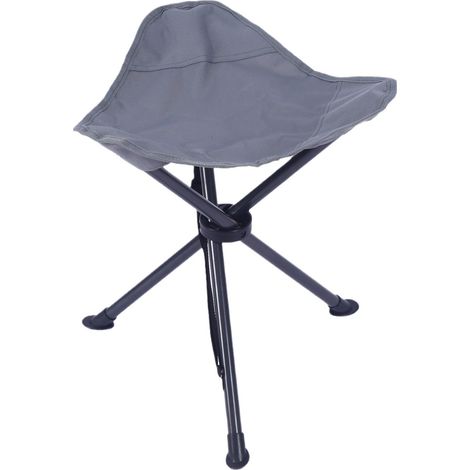 Tabouret de Camping Pliante à Trois Pieds, Siège de Camping Portable Ultra Léger, Petit Chaise Pliante pour Pêche, grise (1/5)