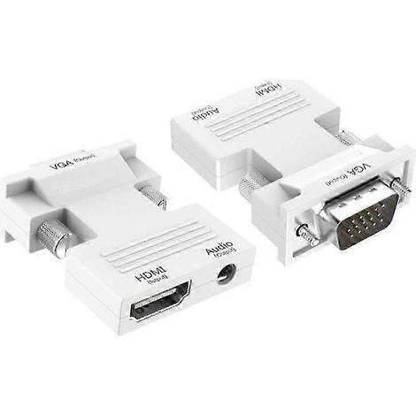 Adaptateur HDMI vers VGA 1080p avec port audio femelle (adaptateur audio HDMI-VGA, 26 secondes) (1/4)