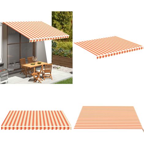 Markisenbespannung Gelb und Orange 4x3,5 m - Markisentuch - Markisenzubehör - Outdoor Dekoration - Sonnenschutz - Gartendekoration - Home & Living (1/5)