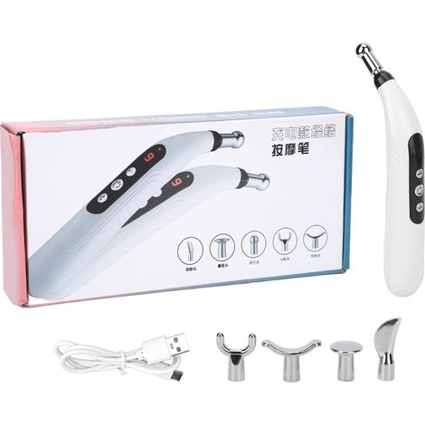 Stylo d'acupuncture électronique 9 vitesses pour cou et bras, thérapie par stimulation des points d'acupression. (1/5)