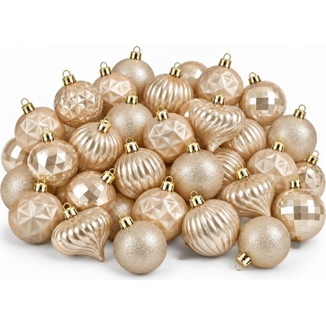 Mica Decorations boule de Noël Blanc H6xl6xL6cm (1/5)