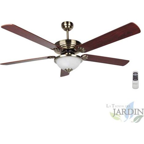 Ventilateur de plafond Orbegozo 142 cm avec télécommande  5 pales réversibles  Éclairage LED  3 vitesses  Idéal pour le salo
