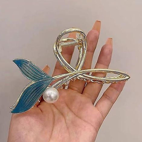 pince Cheveux Universelle Corenne Grande Griffe Douce, Accessoires De Cheveux Fminins Pince De Requin De Sirne Creuse Simple