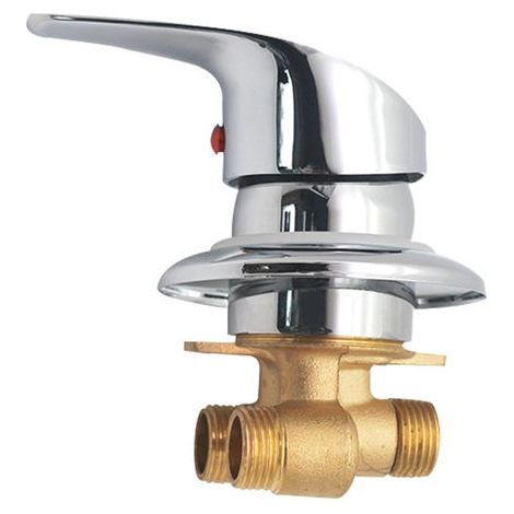 Shower Cabin Mixer Tap Brass Shower Faucet Diverter Outlet Chrome Shower Mixer Tap G1/2" Connector Cold Water Mixer and (1/5)