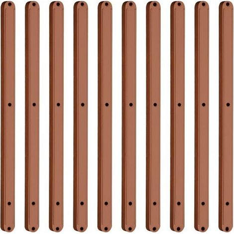 Lot de 5 paires de glissières de tiroir en plastique pour tiroir - 298 mm - Marron