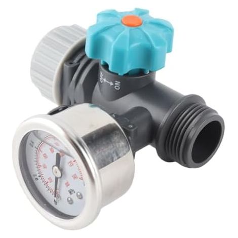 G3 4in Adjustable Water Regulating Valve with Pressure Gauge Pressure Controller Regulating Gauge Greenhouse Garden Irrigation Controller (1/5)