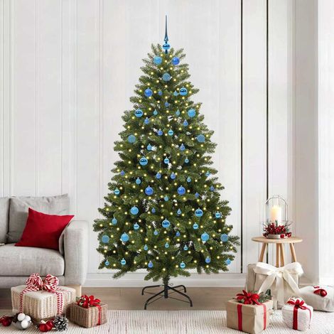 Künstlicher Weihnachtsbaum Grün 210 cm PVC und Metall