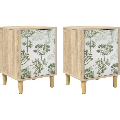 Maison Exclusive - Armadio da Notte GOTHA 2 pz Rovere Sonoma 36 x 33 x 50 cm (1/5)