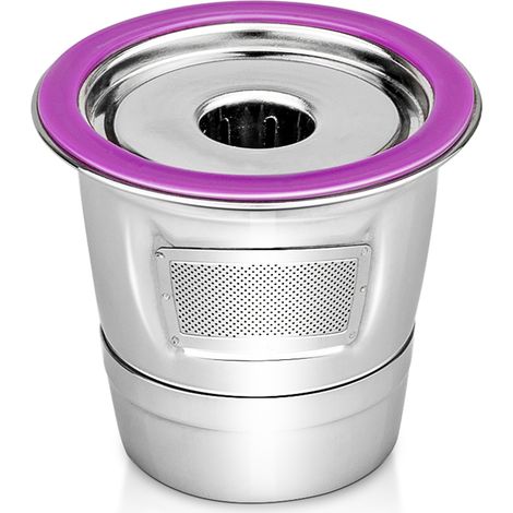 Capsule réutilisable Ortviai pour Keurig 2.0/1.0 Acier inoxydable 304 Violet Argent (1/5)