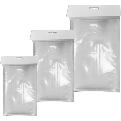 Sacs de conservation alimentaire sous vide - AVIZAR - Lot 15 - 3 formats - Transparent & gaufré - PET/PE haute densité