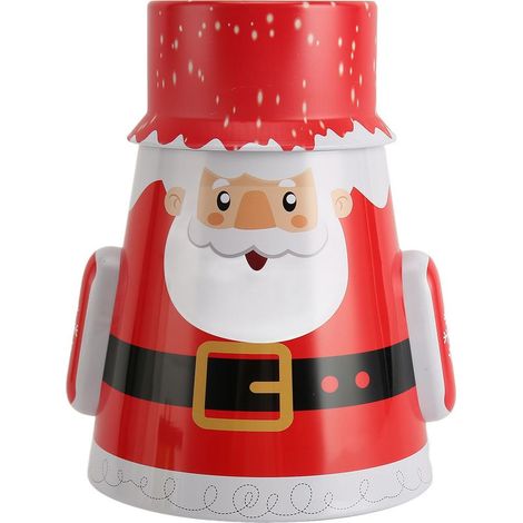 Robuste Weihnachtsbonbonbox aus Metall von Roly Poly Design, leuchtende Farben, dekorativer Topf zur Aufbewahrung zu Hause (1/5)