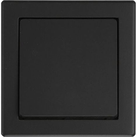Conector de escalera individual de 7x7 cm, negro mate.
