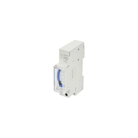 Relais de minuterie mécanique 24 heures SUL180A pour rail DIN, minuterie analogique électrique programmable, batterie 220 V 16 A-Crezuo (1/3)