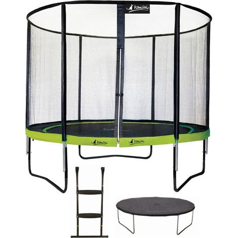 Trampoline KANGUI - PUNCHI Ø 360‑365 cm – Enfant – Rebond Sportif – Échelle & Bâche – Garantie 5 ans (1/4)
