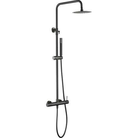 Ensemble douche mitigeur Genova finition gun metal brossé [ IMEX® ]