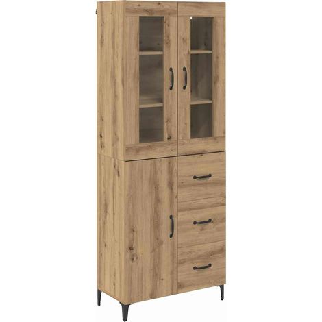 Alacena Roble artesanal 69,5 x 34 x 180 cm Madera contrachapada vidaXL