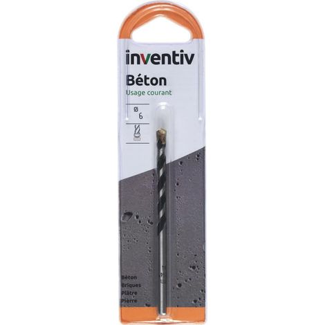 Foret béton Ø6 mm - INVENTIV - Perçage rapide et efficace