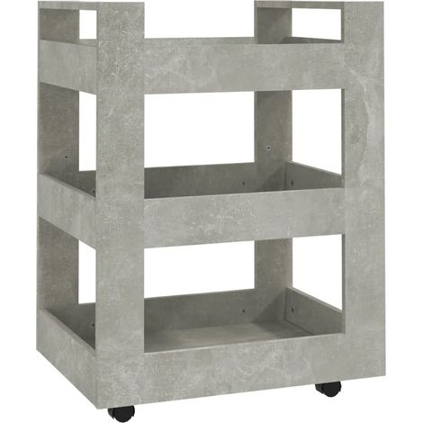 Maison Exclusive - Carrito de cocina madera contrachapada gris ho