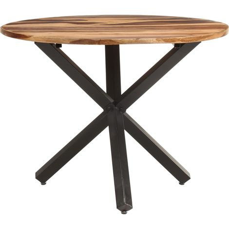 Maison Exclusive - Tavolo da Pranzo 100x100x75 cm Legno di Acacia Finitura Ambra (1/5)