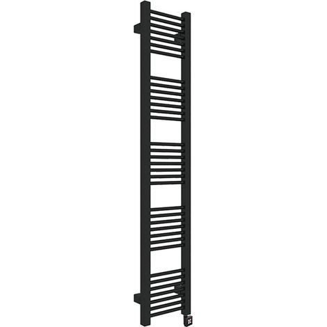 Matisère – Sèche-serviette électrique noir 460x230mm 100W – Protection anti-gel IPX5 – Installation facile – MIK460230E8N (1/6)