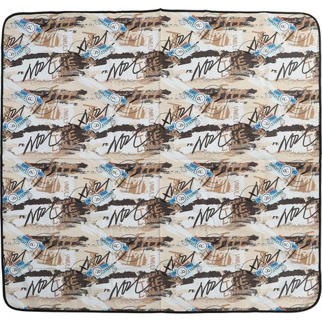 Extra große und tragbare wasserdichte PVC-Picknickdecke für Strand, Reisen, Camping und Wandern (145 x 150 cm). (1/4)