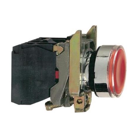 Harmony bt-pous lumineux rouge Ø22 - impulsion - 24V - 1O+1F - XB4BW34B5 (1/8)