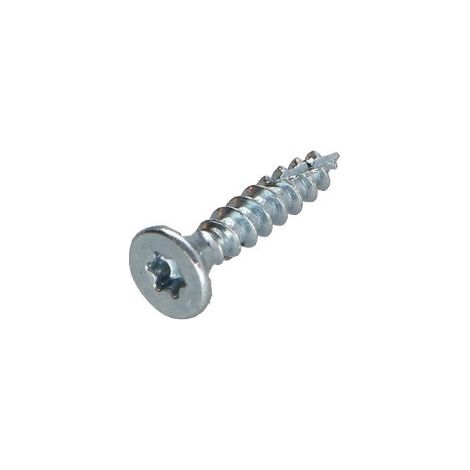 Vis bois TEKOR Tête fraisée Cranté 3.5X16 TORX T15 Acier zingué Filetage total Pointe antifendage type 17