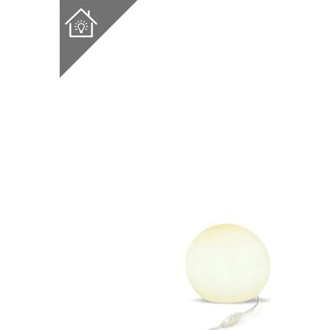 BULY 20 cm Palla luminosa decorativa per uso interno. Cavo con luce LED bianca calda. Prodotto in Spagna (1/3)