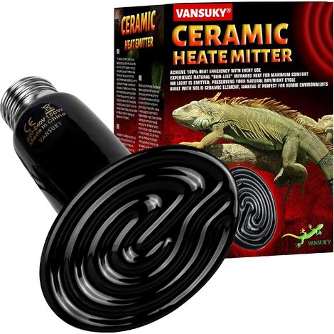 1 Lampe Chauffante Céramique 150W, Chaleur Infrarouge Sans Lumière, Douille E27, Pour Reptiles Et Volailles