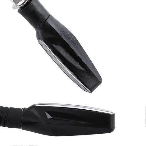 4x Universal Schwarze Motorrad-Blinker mit 12 LEDs, gelb