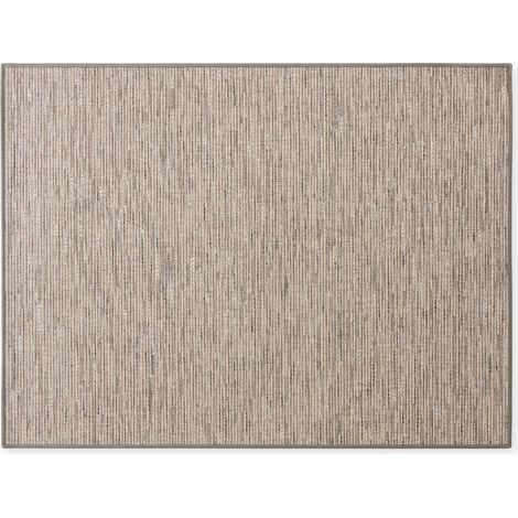 Tapis rectangulaire en polypropylène 160x230 cm terre