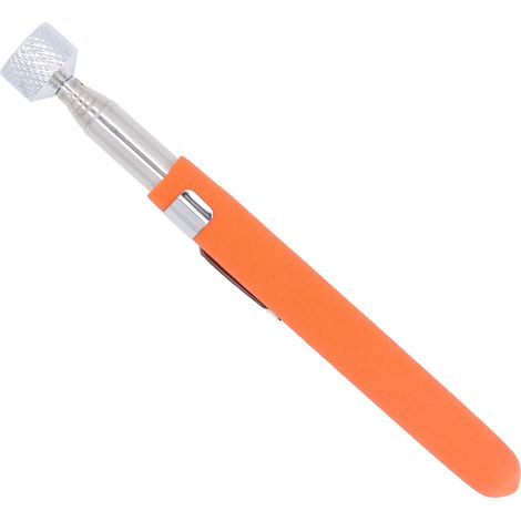 Outil de ramassage magnétique télescopique, clip pour stylo portable, ventouse puissante, poignée en caoutchouc, bâton magnétique rétractable, 4,5 kg (10 lb) (1/5)