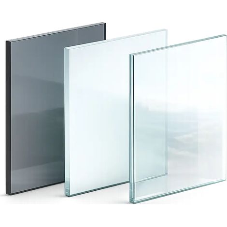 Verre feuilleté trempé - Pour garde-corps en verre - Bords polis - Transparent - 990 × 980 mm - 8+8 mm