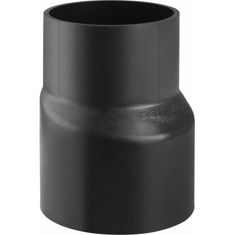Reducción (reductor) PEHD 200x125 asimétrico largo, color negro (HDPE alcantarillado) (1/5)
