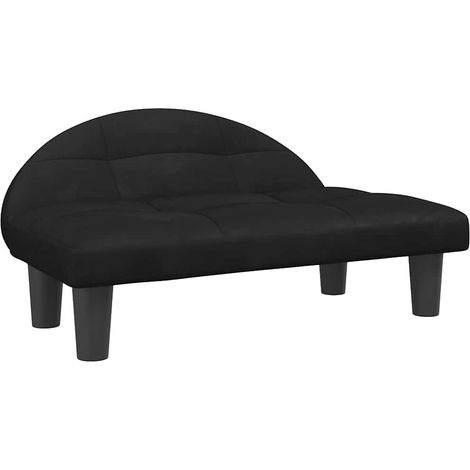 Lit pour chien panier canapé confortable 70 x 52 x 30 cm velours noir