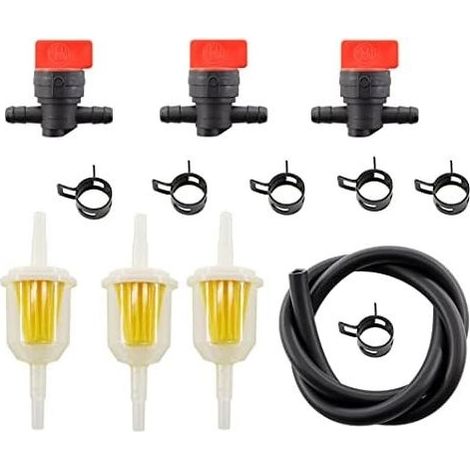 Fuel Hose Fuel Filter 25 050 22-S 494768 698183 Fuel Shutoff Valve for Kohler AM116304 Briggs & Stratton 494768 493960 698183 Engines Hose(2feet 6mmx 9mm) (1/5)
