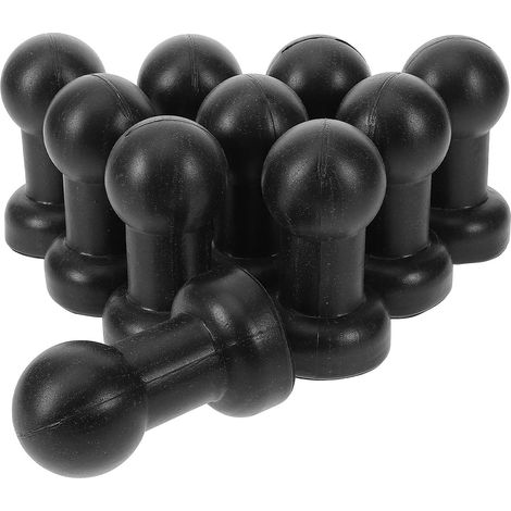 10 x Black Plastic Trampoline Pole End Caps Cover Rod End Caps Fixing and Repair Safety Net for Trampoline (1/5)