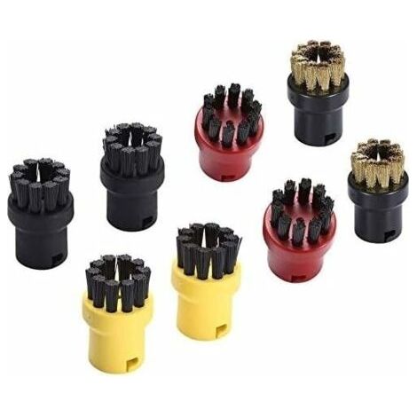 Brosse ronde pour nettoyeur vapeur Karcher (lot de 8) (1/5)
