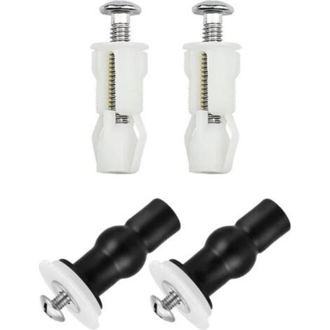4 Pcs Toilet Seat Fixings Hinges, Expansion Screws for Toilet Lid Toilet Seat Fixing Screws for Toilet Seat Set, Replacement Parts for Toilet Lid (1/5)