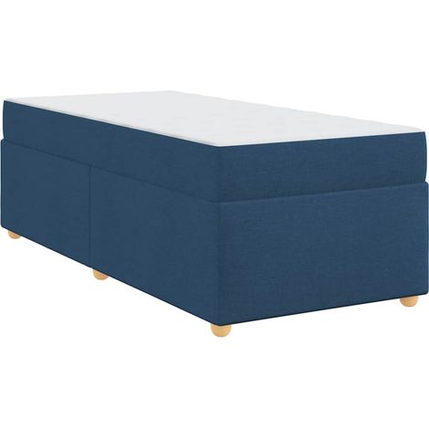 Estructura de cama con colchón Azul 80 x 200 cm tela vidaXL (1/5)