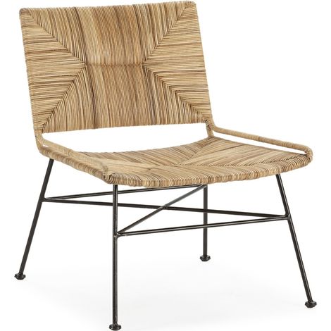 Sillon 65X56X72 Metal Negro/Mimbre Natural (1/5)