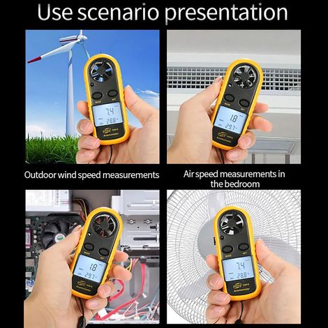 BENETECH GM816 Intelligentes digitales Anemometer (englische Version), Windgeschwindigkeitsanzeiger, Windgeschwindigkeitsdiagramm (1/5)