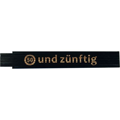 Zollstock 50 und zünftig 2 m schwarz Zollstock