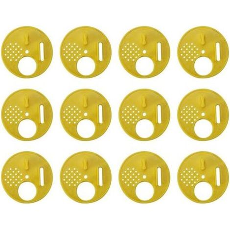 12 Pièces Disque 4 Positions en Plastique 6.8cm pour Apiculteur Apiculture Nucléi (1/4)