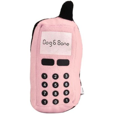 Anneau à mâcher en peluche pour téléphones portables, jouet à mâcher interactif pour chats et chiens (rose) (1/5)