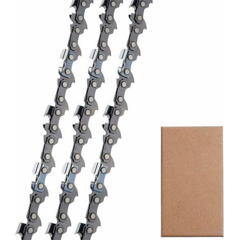 Lot de 3 Chaîne de tronçonneuse 3/8LP 52 maillons 1.1mm 35cm Faible Rebond Compatible avec Bosch AKE 35 S AKE 35-19 S. Einhell. Husqvarna. Makita. Dolmar. Oregon et autres (1/5)