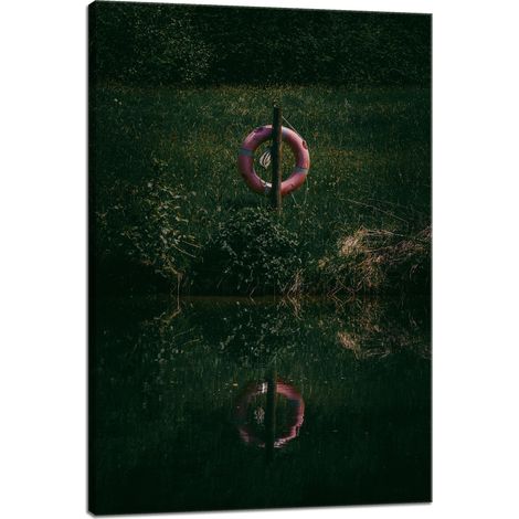 Leinwanddruck Natur Dunkler See 40x60 cm