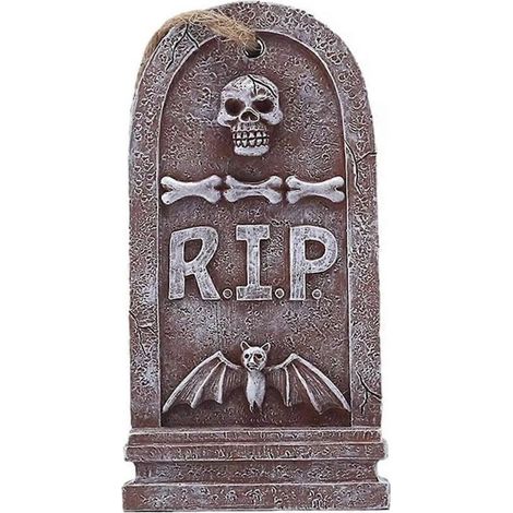 Décoration de pierre tombale d'Halloween en résine, ornement effrayant - (1/5)
